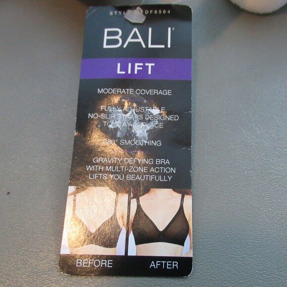 Bali Women's Beauty Lift Gravity Defying Wireless Bra, Porcelain Nude, 34D - Picture 4 of 5